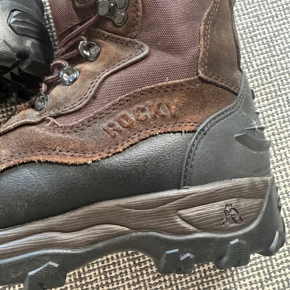Rocky BearClaw 3D Mens Brown Waterproof Insulated Hunting Boots Size 9
